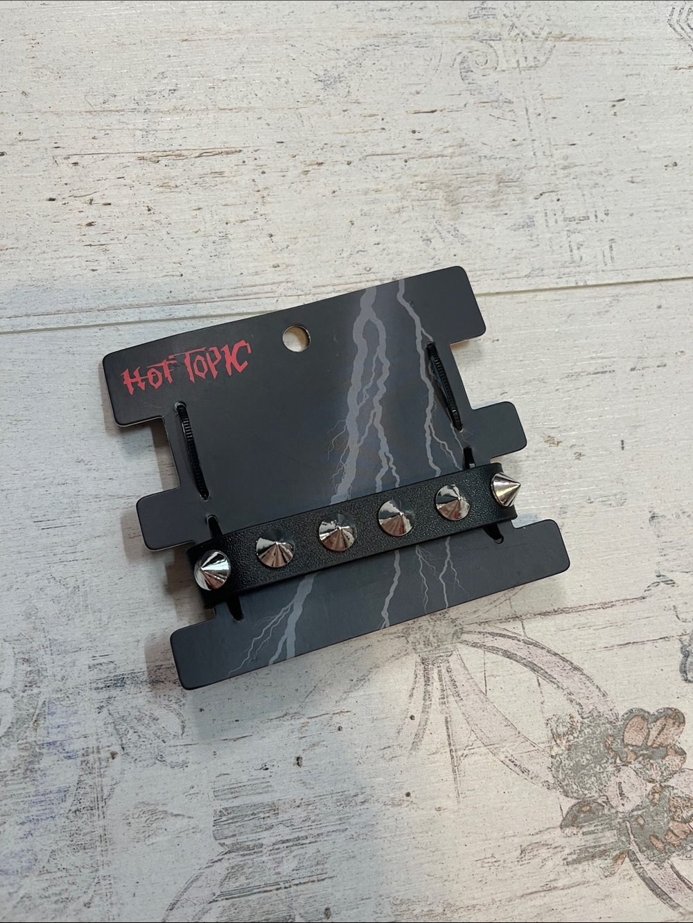 Hot Topic Black PU Studded Bracelet
